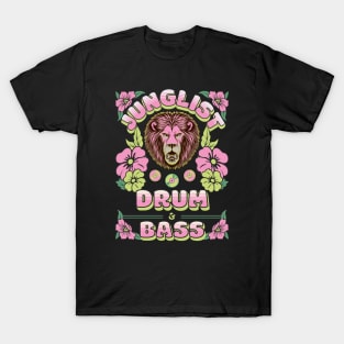 JUNGLIST  - Tropical Drum & Bass Pink Lion T-Shirt